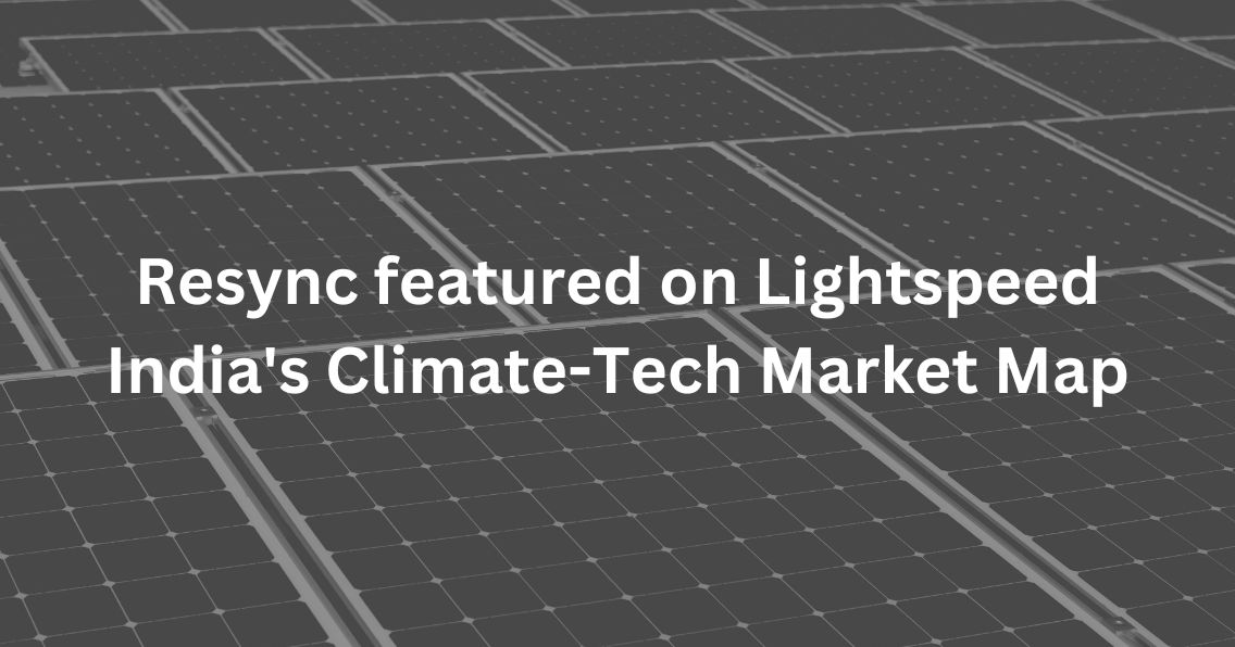 Resync featured on Lightspeed India Climate-Tech Market Map